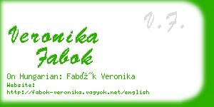 veronika fabok business card